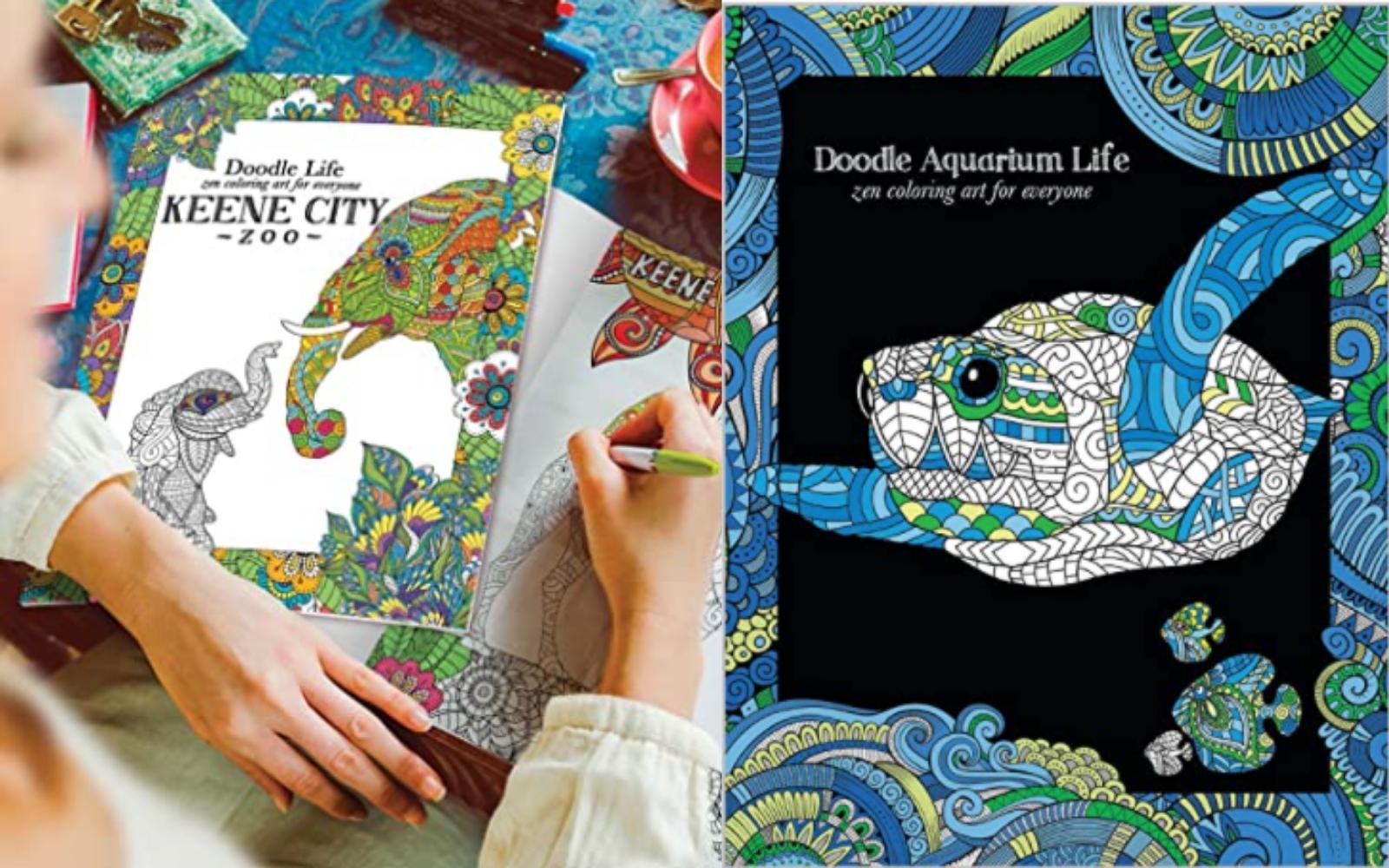 Tree-free adult coloring books product image.