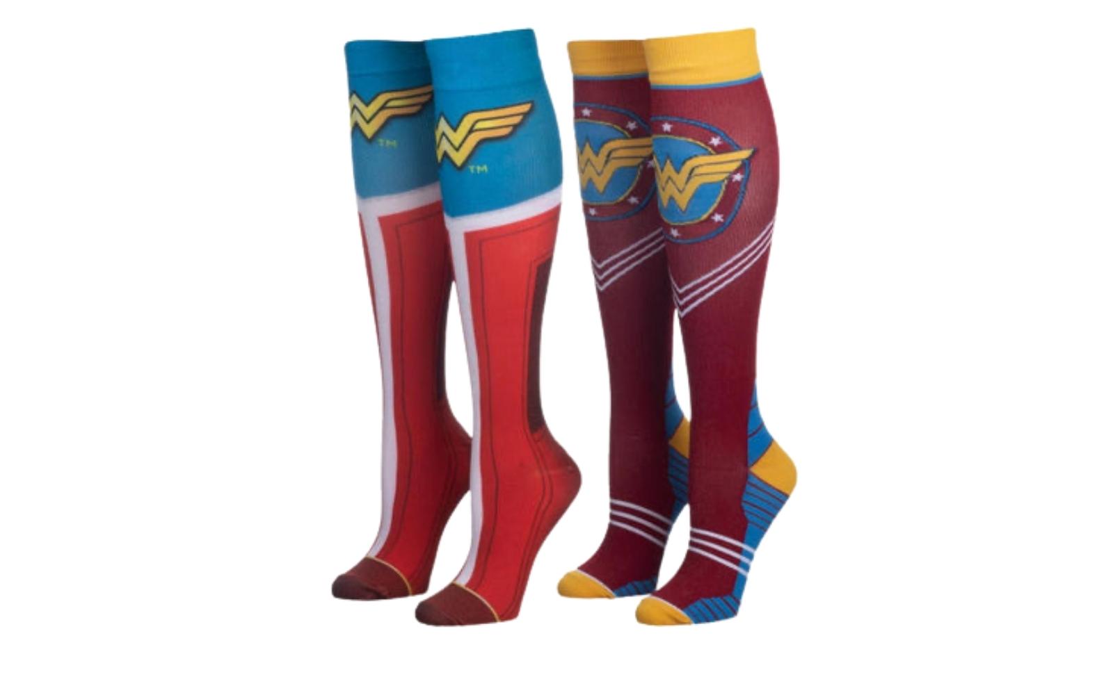 Marvel inspired Bioworld compression socks.