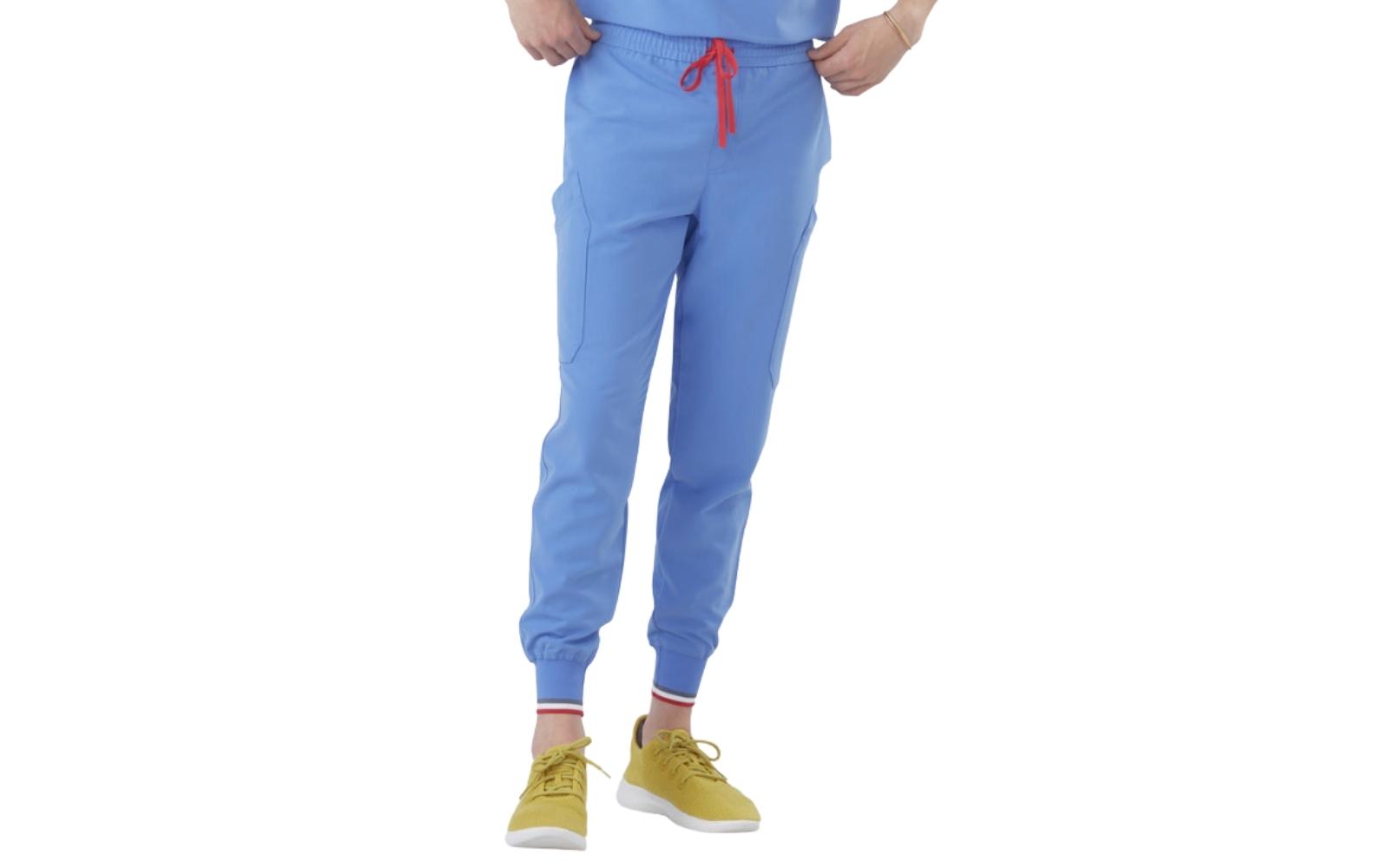 Blue mediclo medical scrub pants for men.