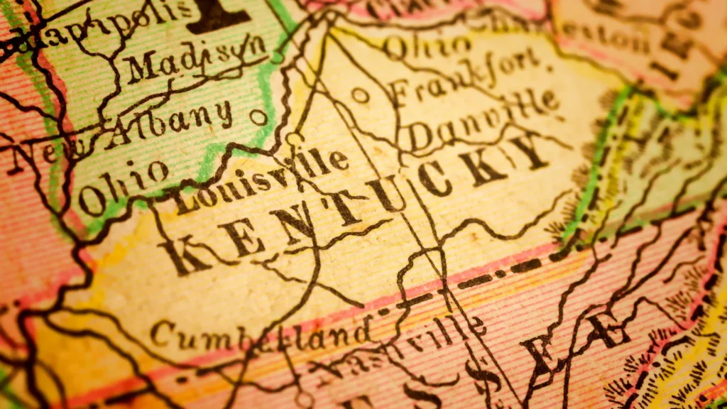 Travel Nurse Housing in Kentucky map of Kentucky