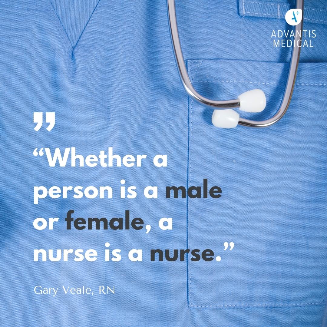 Relatable nursing quote 6 with a blue medical scrub background.