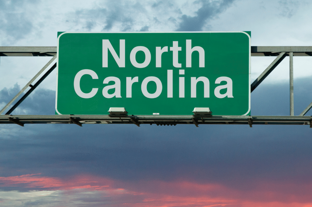 north carolina street sign for travel nurses looking for housing in NC